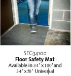 Floor safety mat available in 34 by 100 feet and 34 by 50 feet - in universal